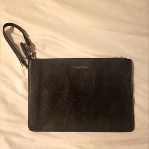 Calvin Klein black wristlet